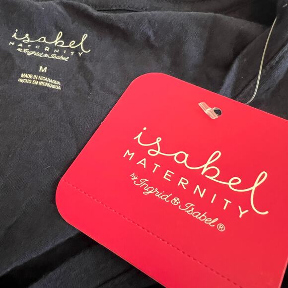 Isabel Maternity Navy Long Sleeve Side Shirred T-Shirt - Size Medium - NWT - Picture 5 of 9